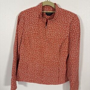 Pendleton Woolen Mills Red &‎ White Full Zip Lined Jacket Women's Size 8 T1